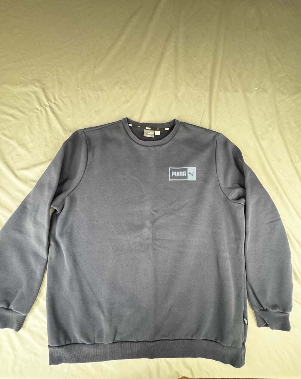 Puma Side By Side Crewneck Sweatshirt Size XL Dark Gray Graphic Pullover